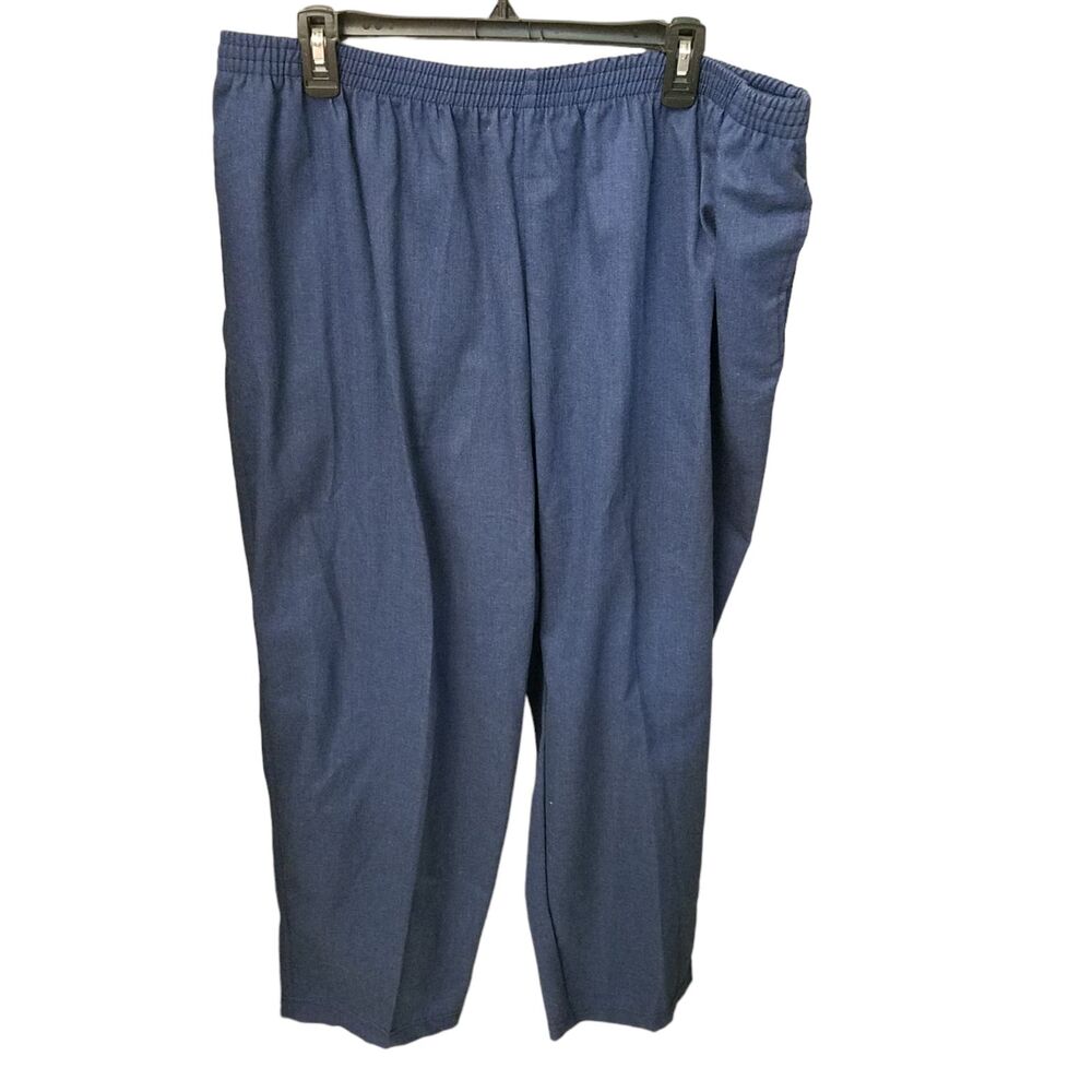 Roamans Womens Size 36? Blue Solid Elastic Waist Jeans